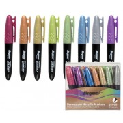 Megmar Permanent Metallic Markers (8 Colours) - (Pack of 24) 