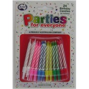 Birthday Candles with Holders (Pack of 24)