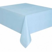 Rectangular Plastic Tablecloth 274cm x 152cm - Light Blue (Each)
