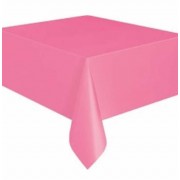 Rectangular Plastic Tablecloth 274cm x 152cm - Pink (Each)