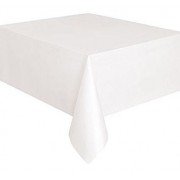 Rectangular Plastic Tablecloth 274cm x 152cm - White (Each)