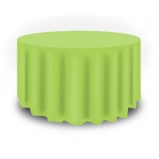 Round Plastic Tablecloth 213cm - Lime Green (Each)