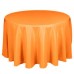Round Plastic Tablecloth 213cm - Orange (Each)