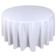 Round Plastic Tablecloth 213cm - White (Each)