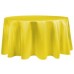 Round Plastic Tablecloth 213cm - Yellow (Each)