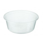Plastic Round Storage Container w/ Lid - 280mL (Pack of 10)