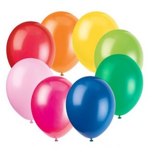 Round Balloons - Assorted Colours (Pack of 100)