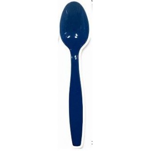 Deluxe Blue Dessert Spoons (Pack of 25)