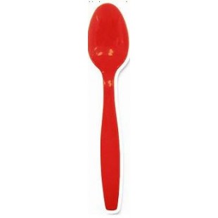 Deluxe Red Dessert Spoons (Pack of 25)