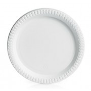 White 230mm Round Dinner Plate (Pack of 50)