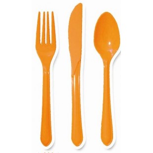Orange Cutlery (Set of 25)