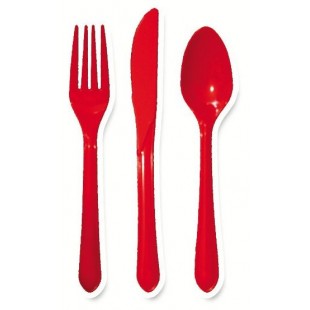 Red Cutlery (Set of 25)