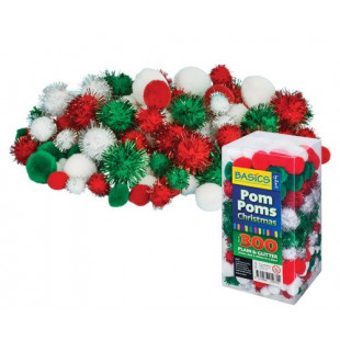 Pom Poms Christmas Assorted (Pack of 300)