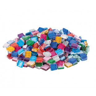 Glitter Glass Mini Mosaic 500g Assorted