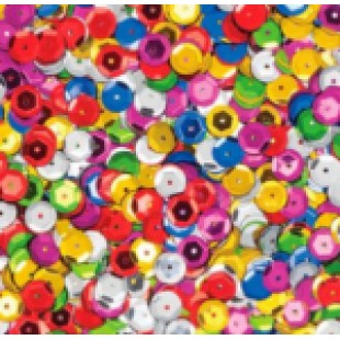 Sequins Cupped Assorted 50g