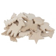 Christmas Wooden Shapes - Large (Pack of 30)