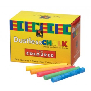 Chalk Coloured Dustless (Pack of 100)
