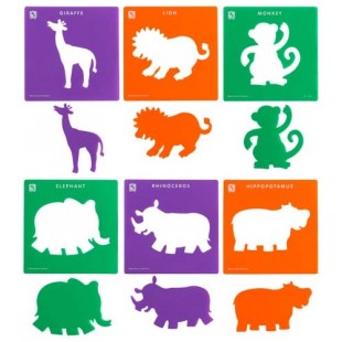 Stencil Jungle Animals (Pack of 6)