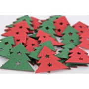 Christmas Felt Trees - Red Green (Pack of 50)