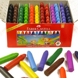 Wax Crayons Chublets Faber Castell (Box of 96)