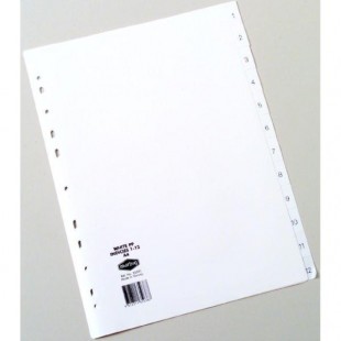 Dividers A4 1-12 Tab White