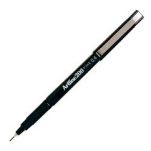 Pen Artline 200 0.4mm Fineline Black (Each)
