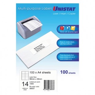 Unistat Labels 14per sheet