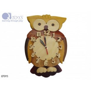 Owl Wooden Clock
