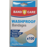 Washproof Adhesive Bandages Bandaidcare (Pack of 100)