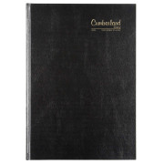 Diary 2024 Cumberland A4 Classic Casebound 2 Pages To Day Black 40CBK24
