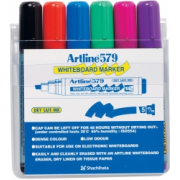 Marker Whiteboard Artline 579 5mm Chisel Nib Asst Wlt6
