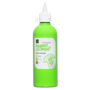 Fluorescent Fabric and Craft Paint 500ml Green