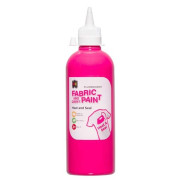 Fluorescent Fabric and Craft Paint 500ml Pink