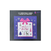 Christmas Cards 12.5x12.5cm - 5 Designs 54962 (Pack of 10)