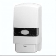 Refillable 900ml White Plastic Soap Dispenser Vertical
