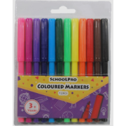 Markers Assorted Schoolpro (Pack of 12) 