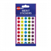 Merit Stickers Avery Mini Smiley Face Permanent (Pack of 800)