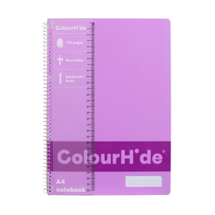 Notebook A4 120pg Orchid Colourhide