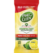 Pine O Cleen Disinfectant Multipurpose Surface Wipes Lemon Lime (Pack of 120)