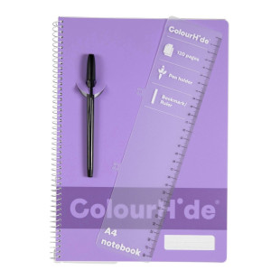 Notebook Colourhide A4 Lavender 120pg