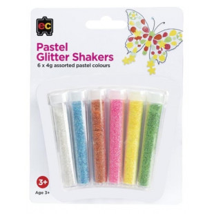 Pastel Glitter Shakers EC PGS6 (Pack of 6)